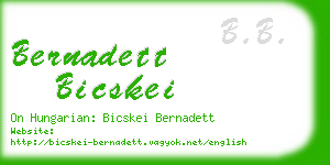 bernadett bicskei business card